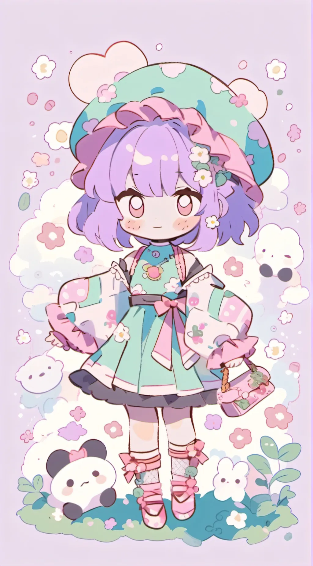 ai character: lovie puppie background