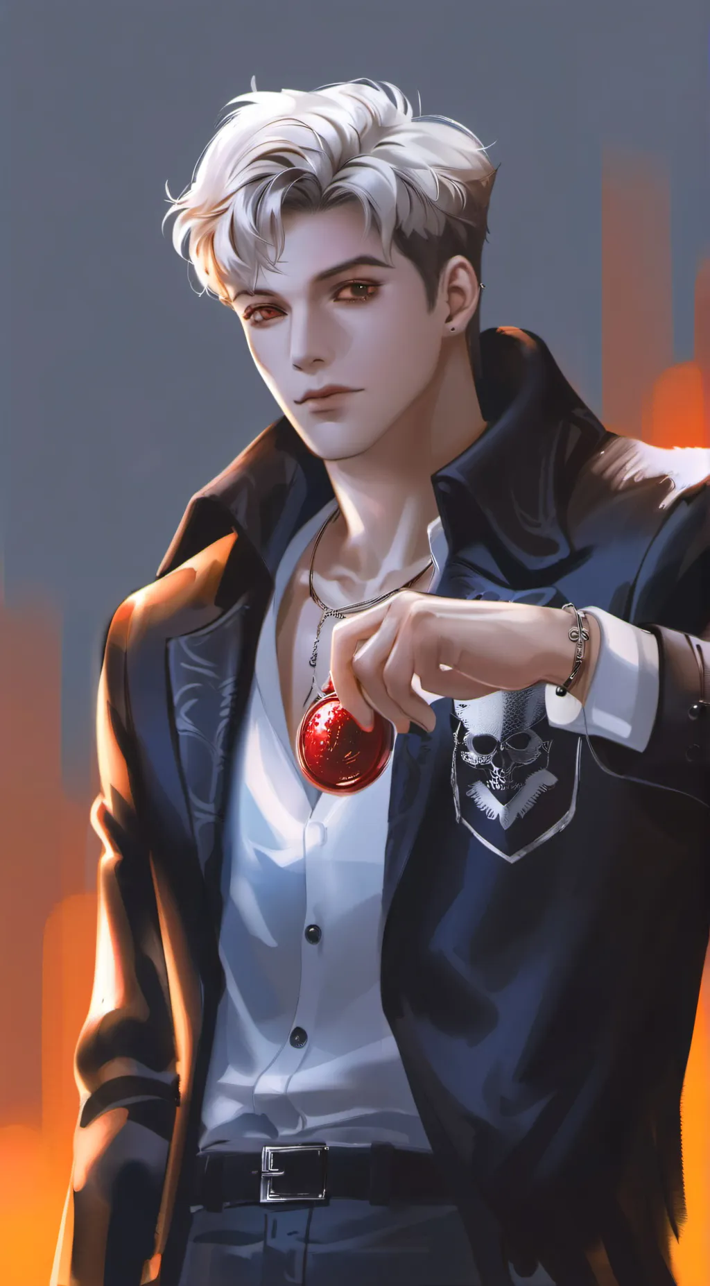 ai character: Harvey  background
