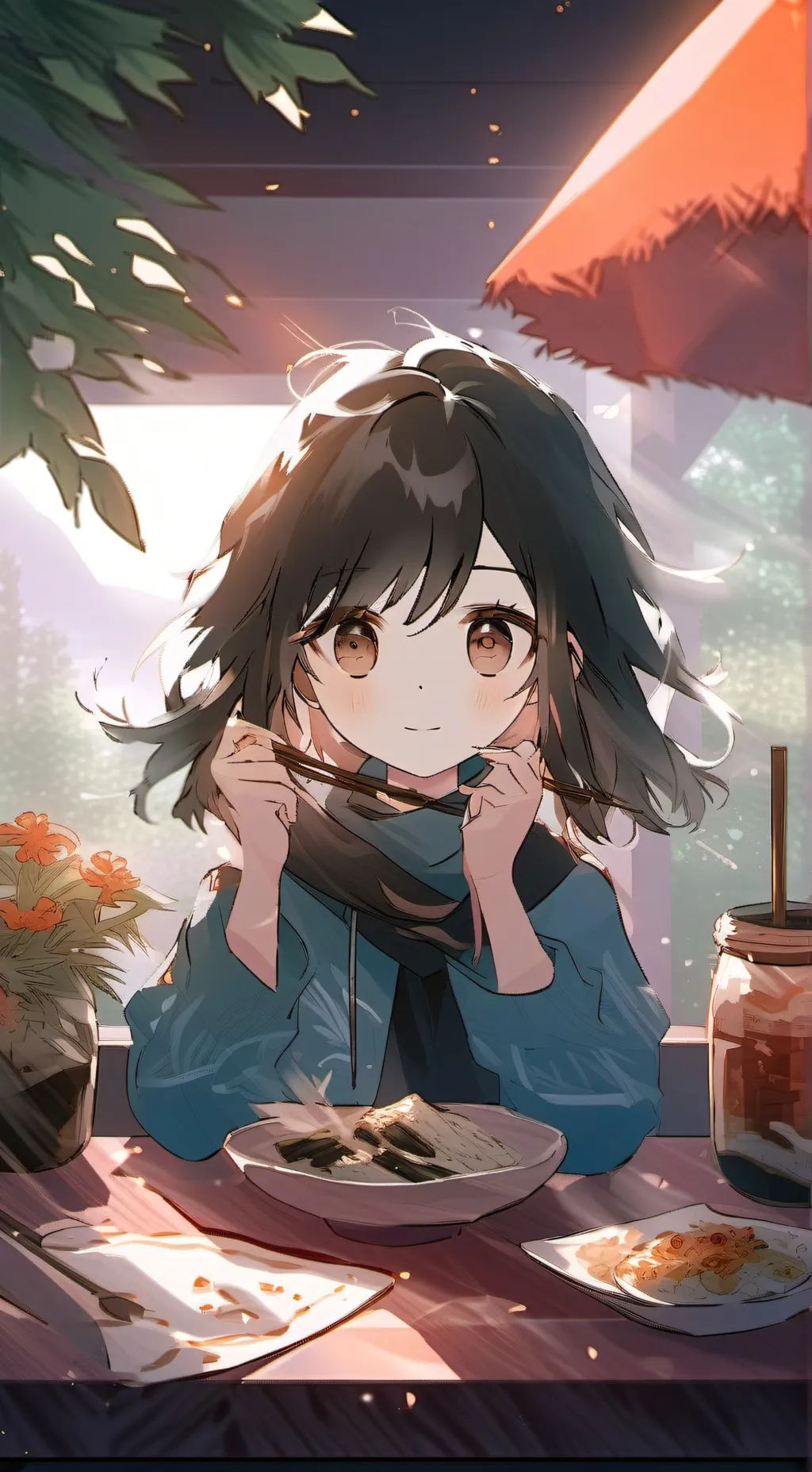 ai character: Hi background