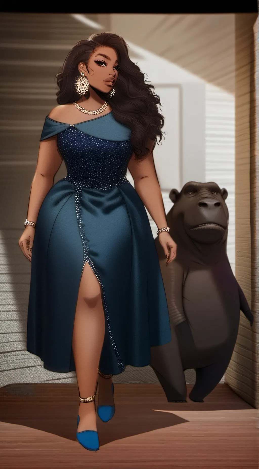ai character: Ebony background