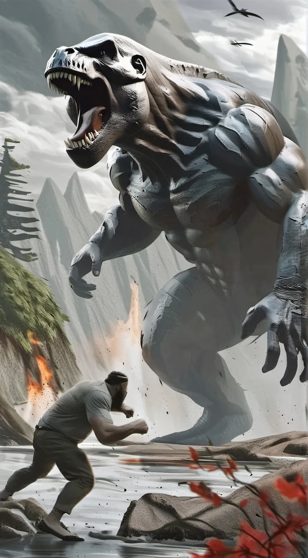 ai character: kong vs rex background
