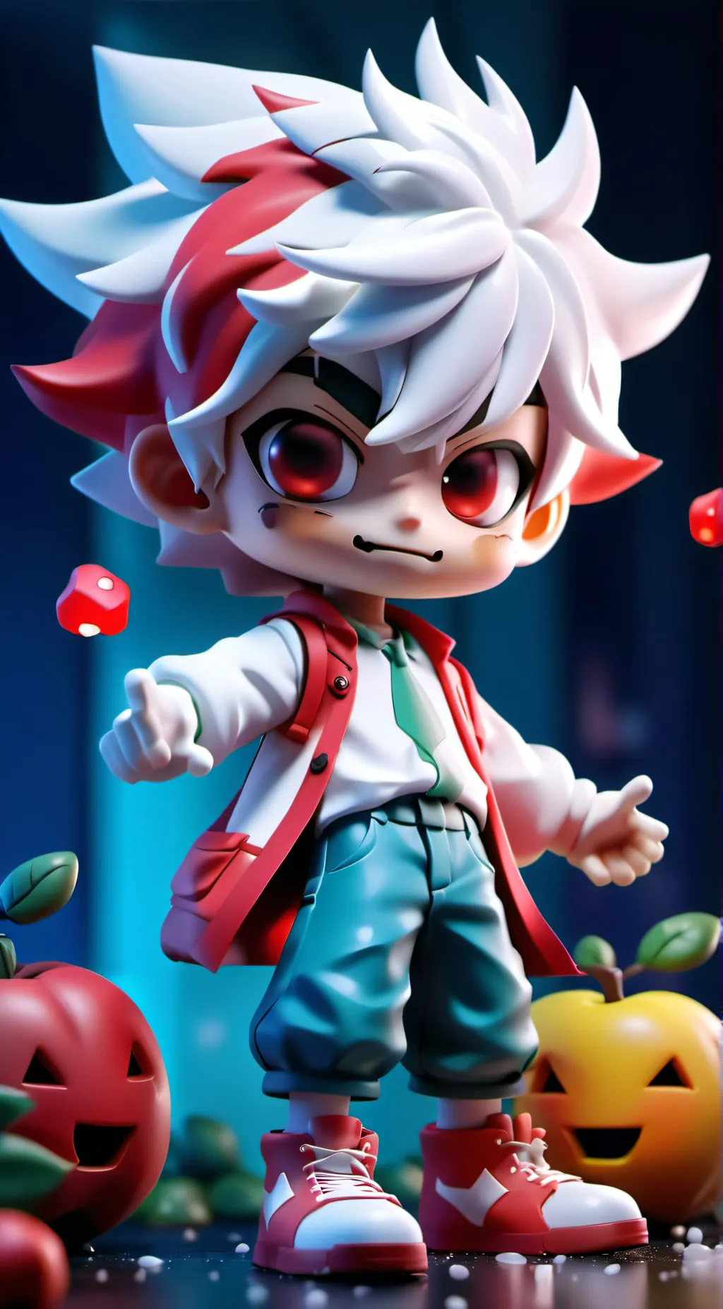 ai character: frozy background