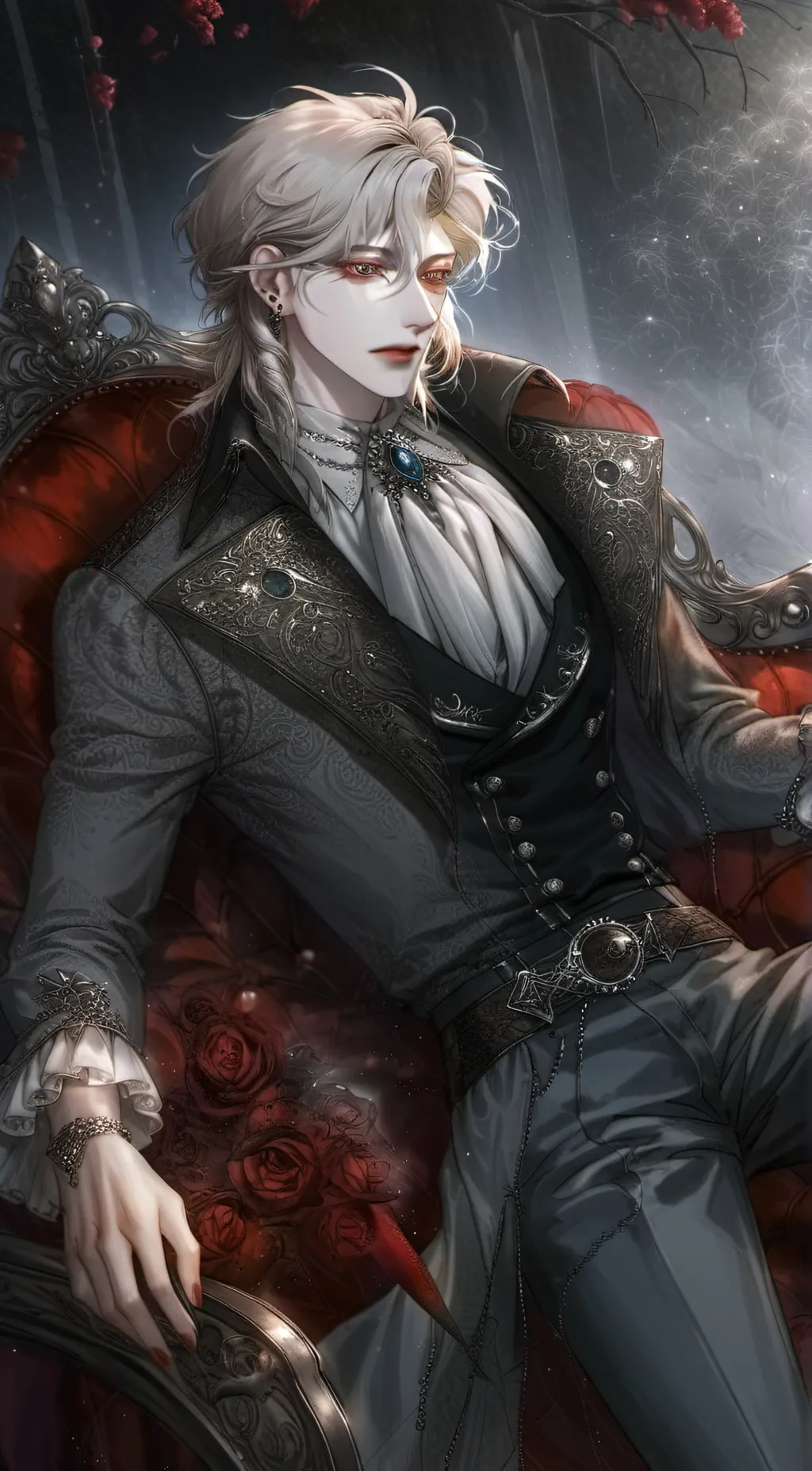 ai character: axel👑🖤 background