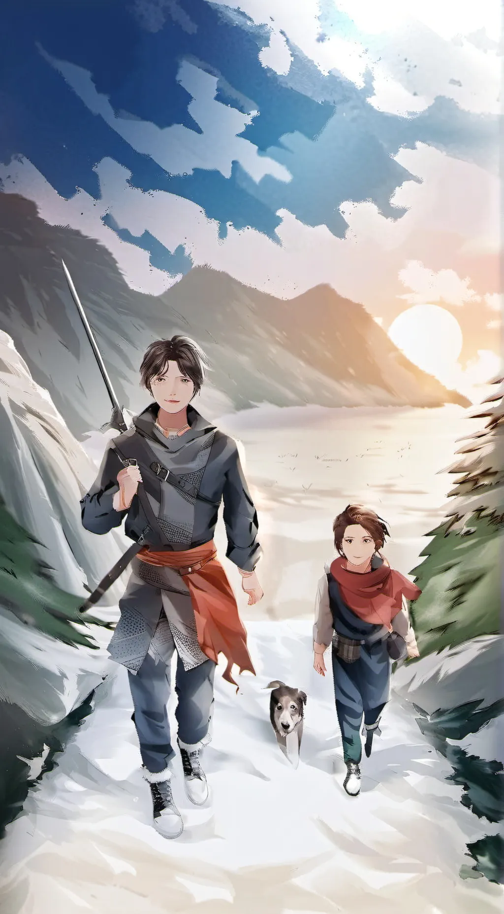 ai character: faker light blue  background