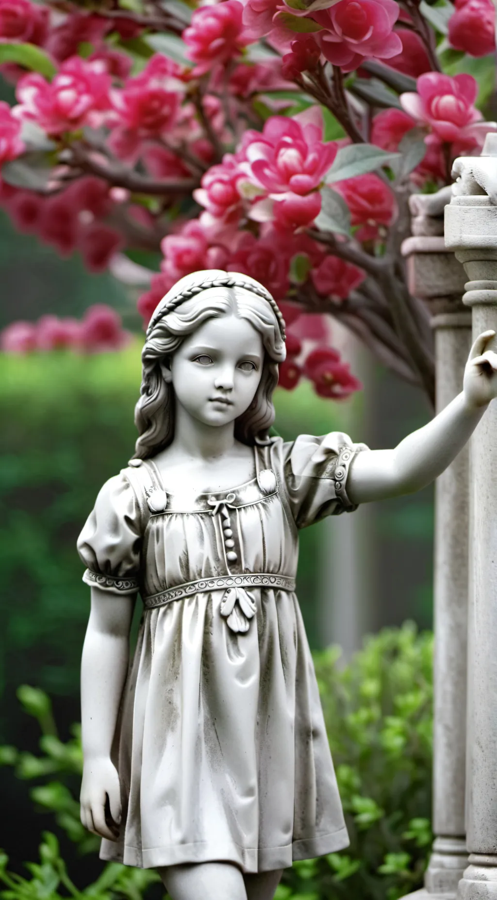 ai character: Statue of a Girl background