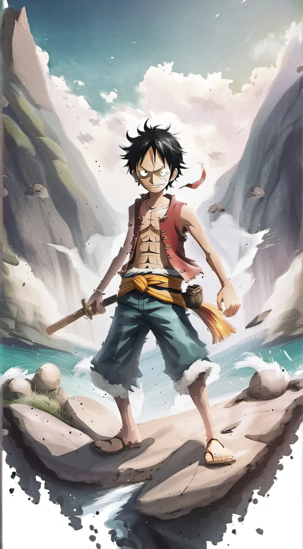 ai character: Luffy background