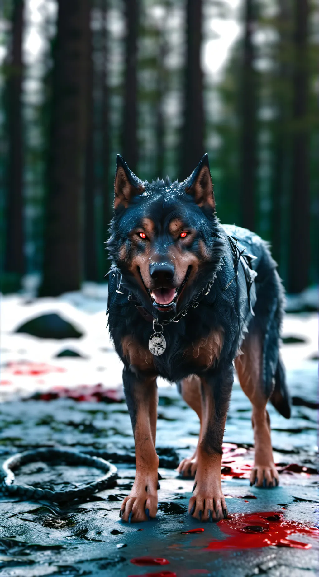 ai character: Bakugo& bloodhound background