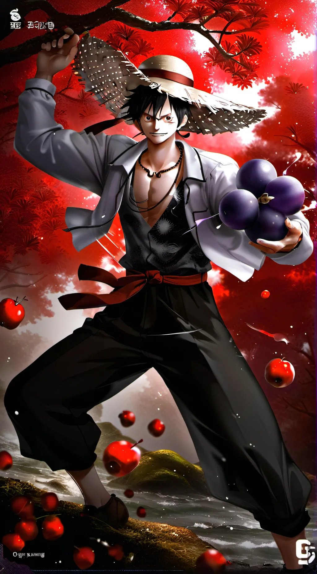 ai character: luffy background