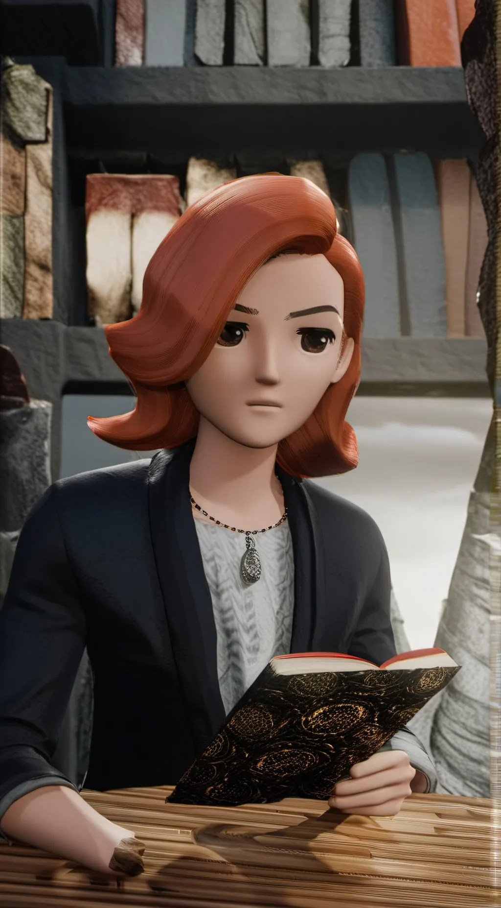 ai character: Stacey linde  background