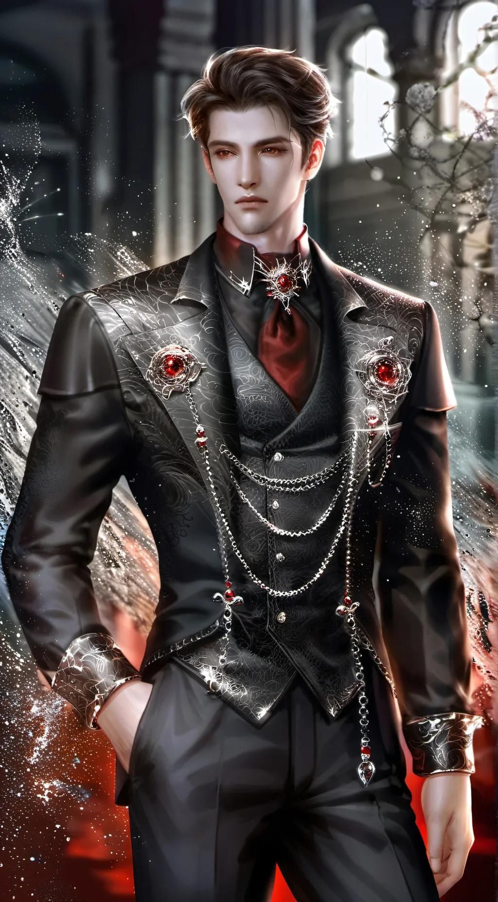 ai character: Damien  background