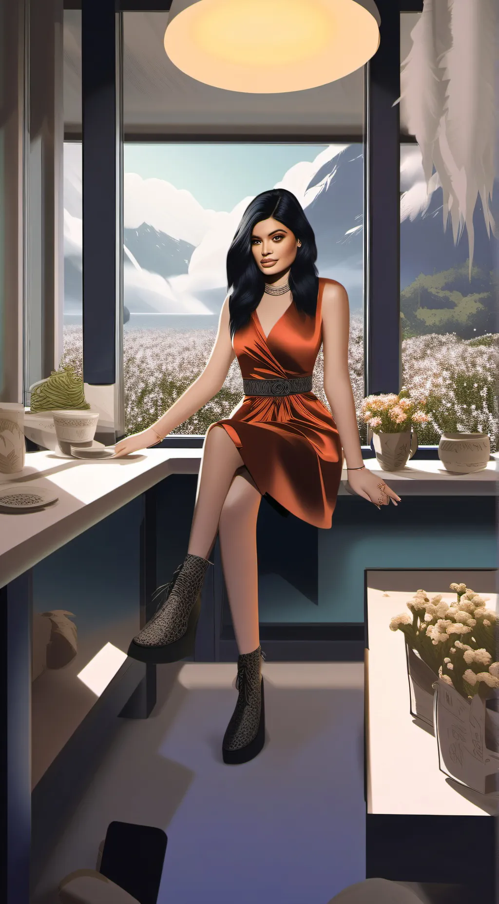 ai character: Kylie Jenner  background