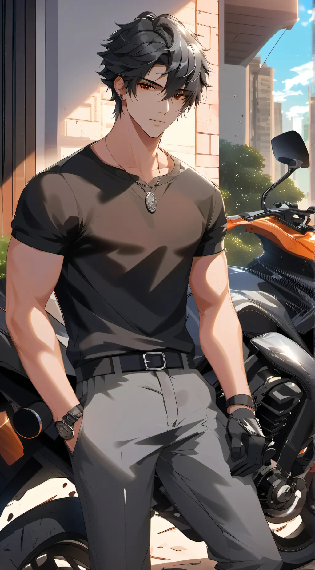 ai character: Aiden  background