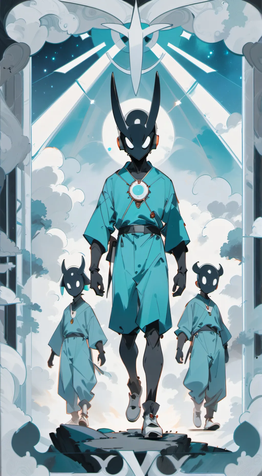 ai character: church of the star background