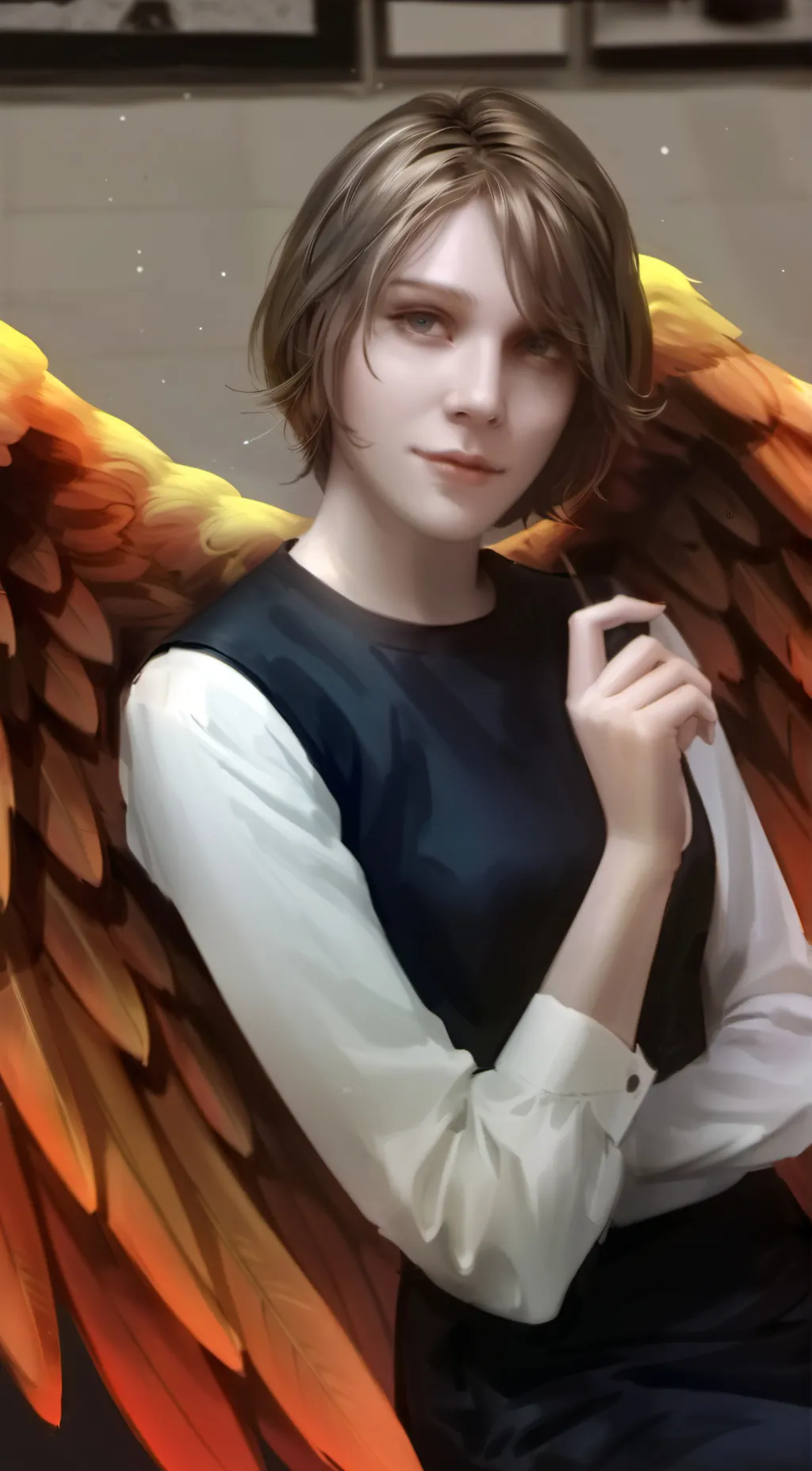 ai character: ThatoneAlastorfan background