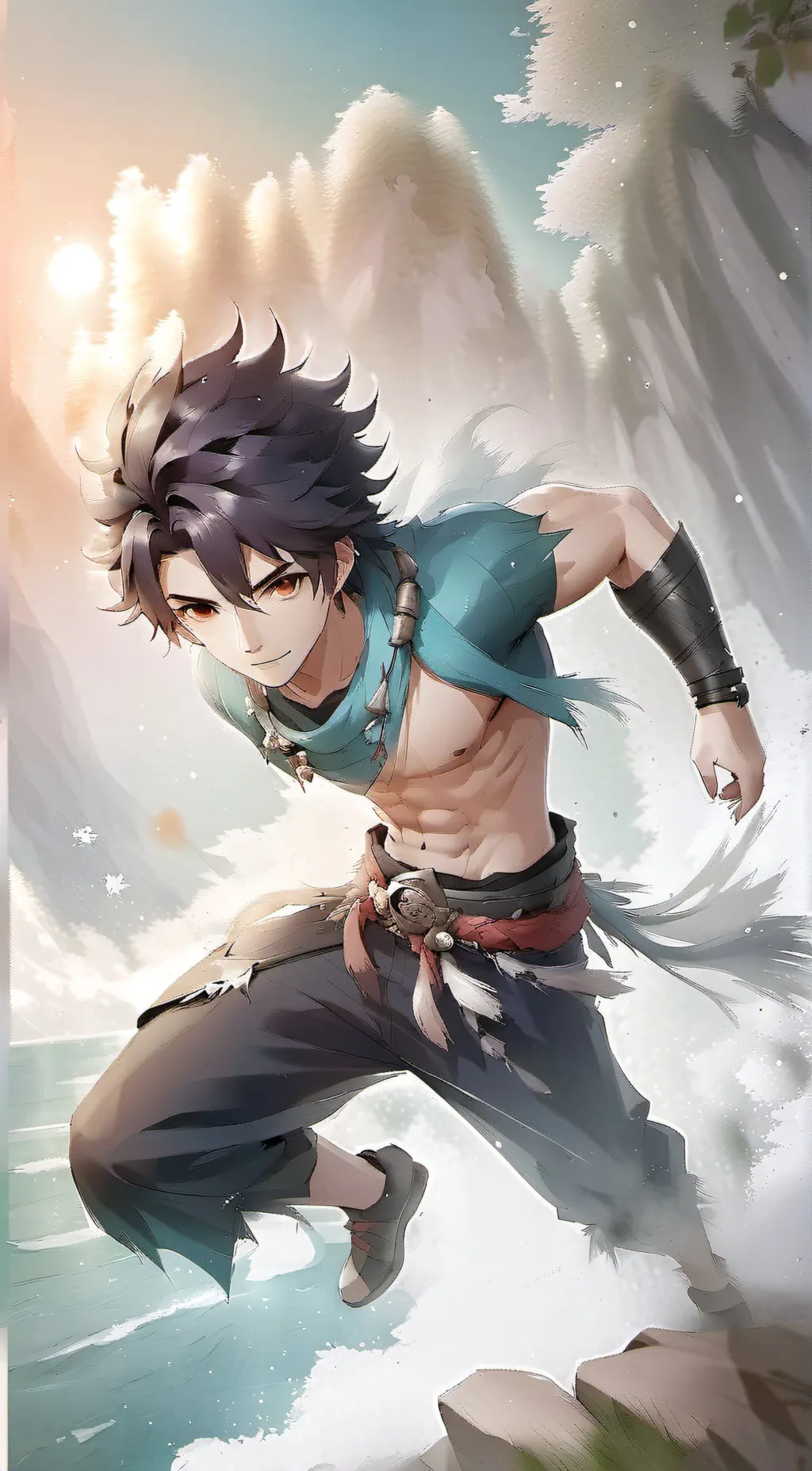 ai character: sexy man  background