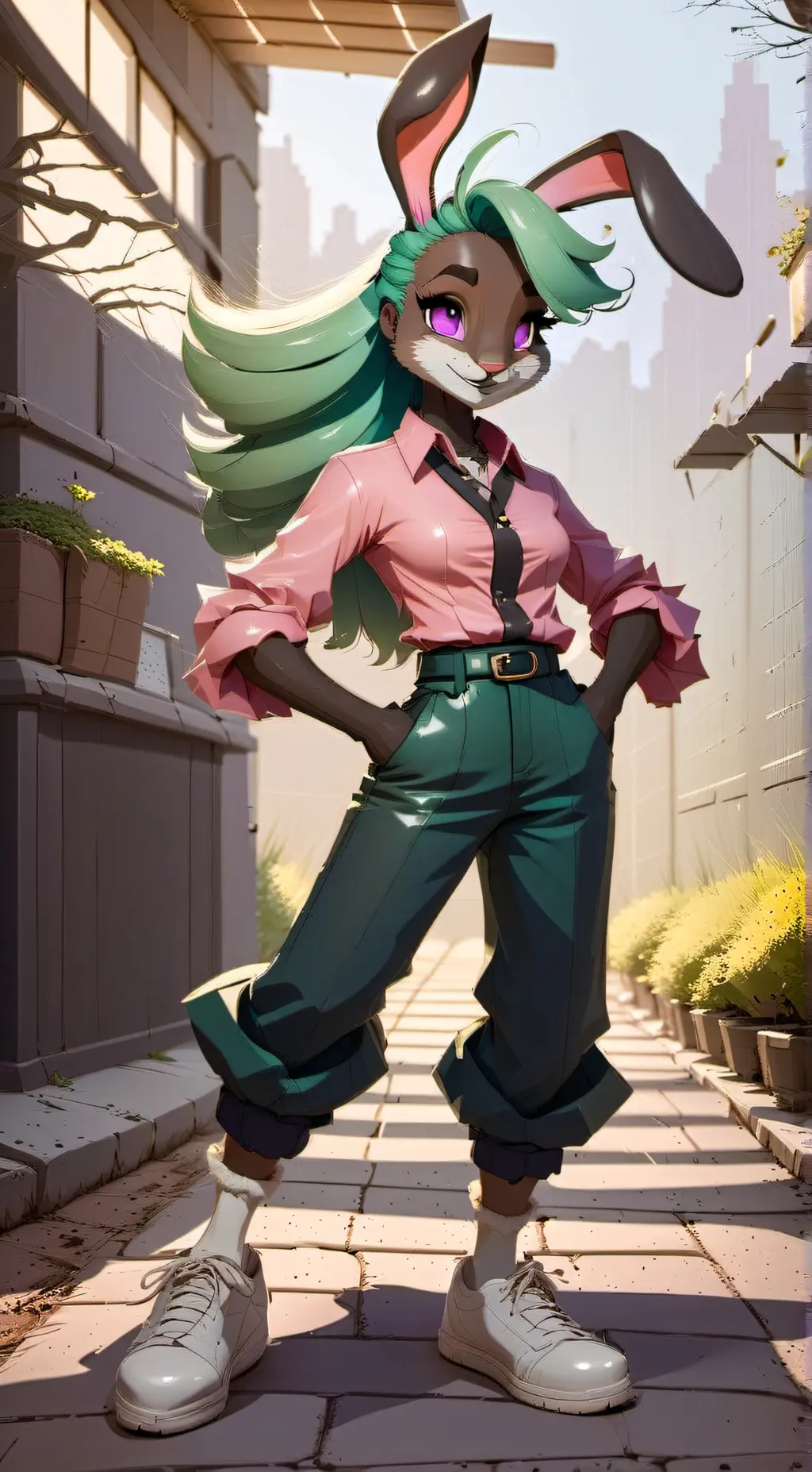ai character: Lucky background