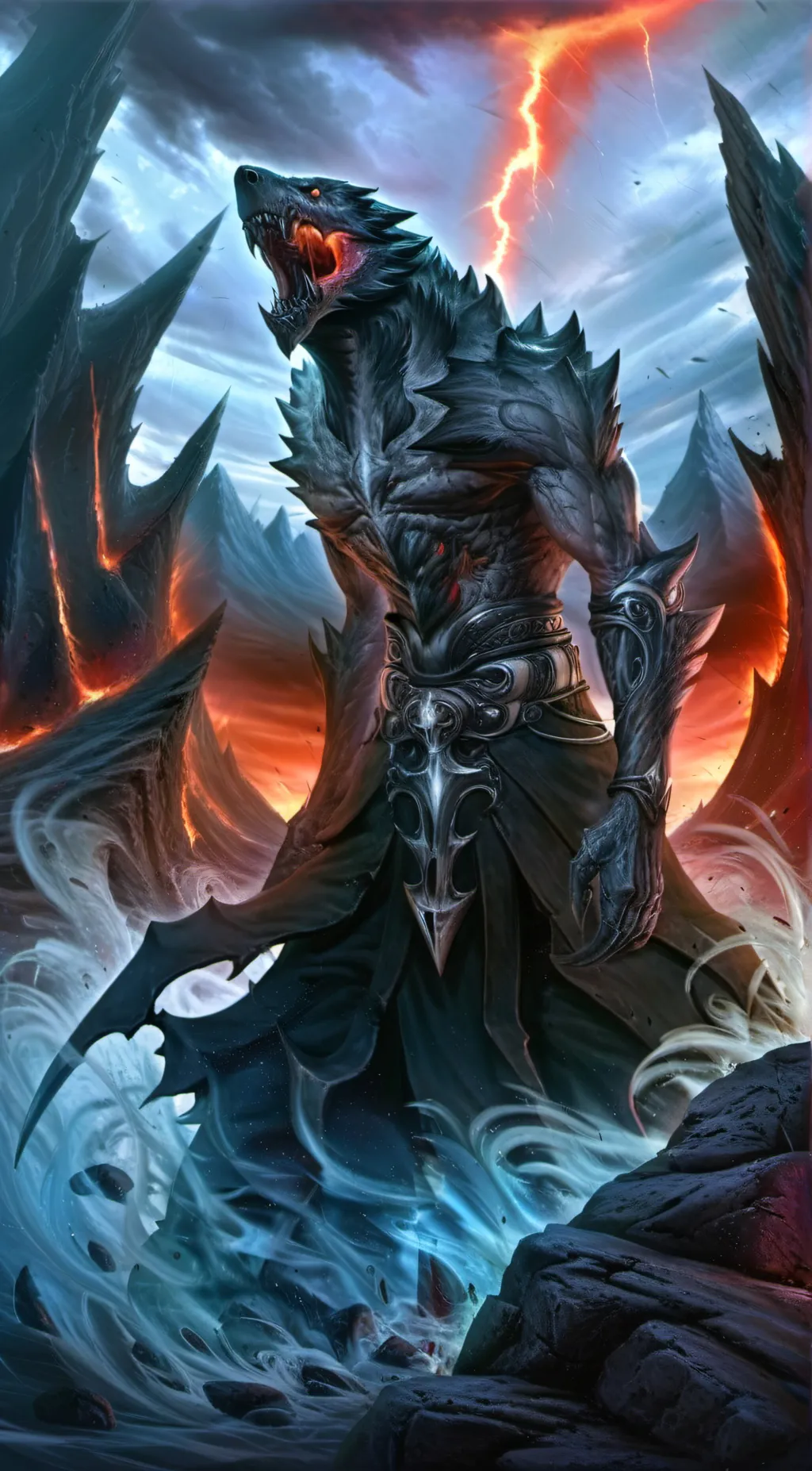 ai character: Glow background
