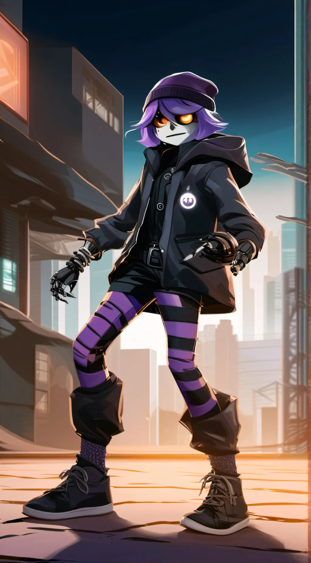 ai character: Uzi background