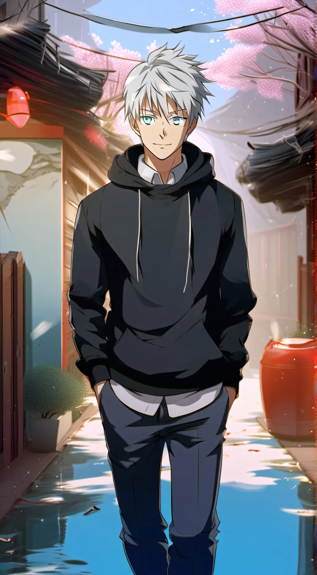 ai character: Gojo Saturo  background