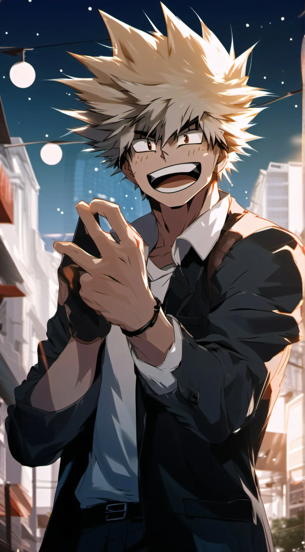 ai character: Katsuki Bakugo background