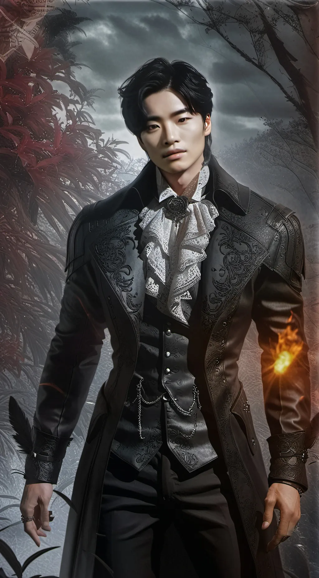 ai character: 🖤Leon🖤 background
