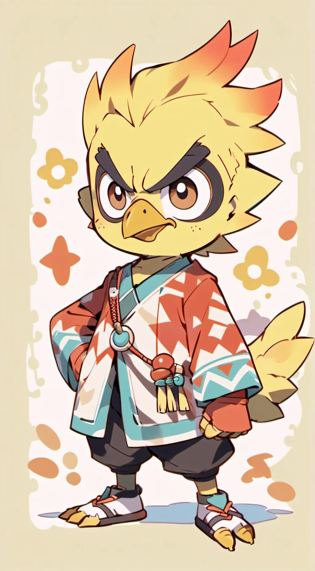 ai character: Kickin Chicken  background