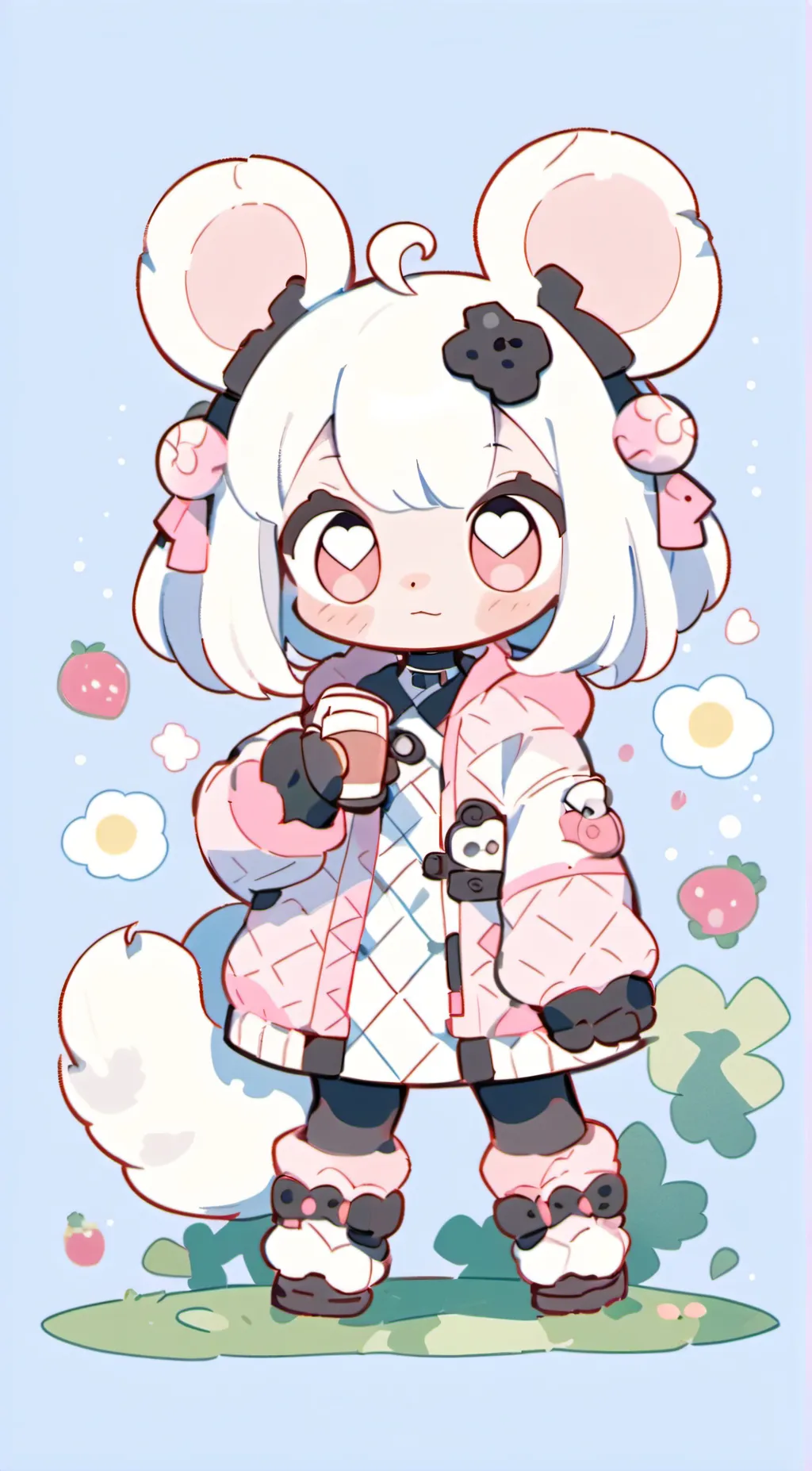 ai character: lovely squirrel  background