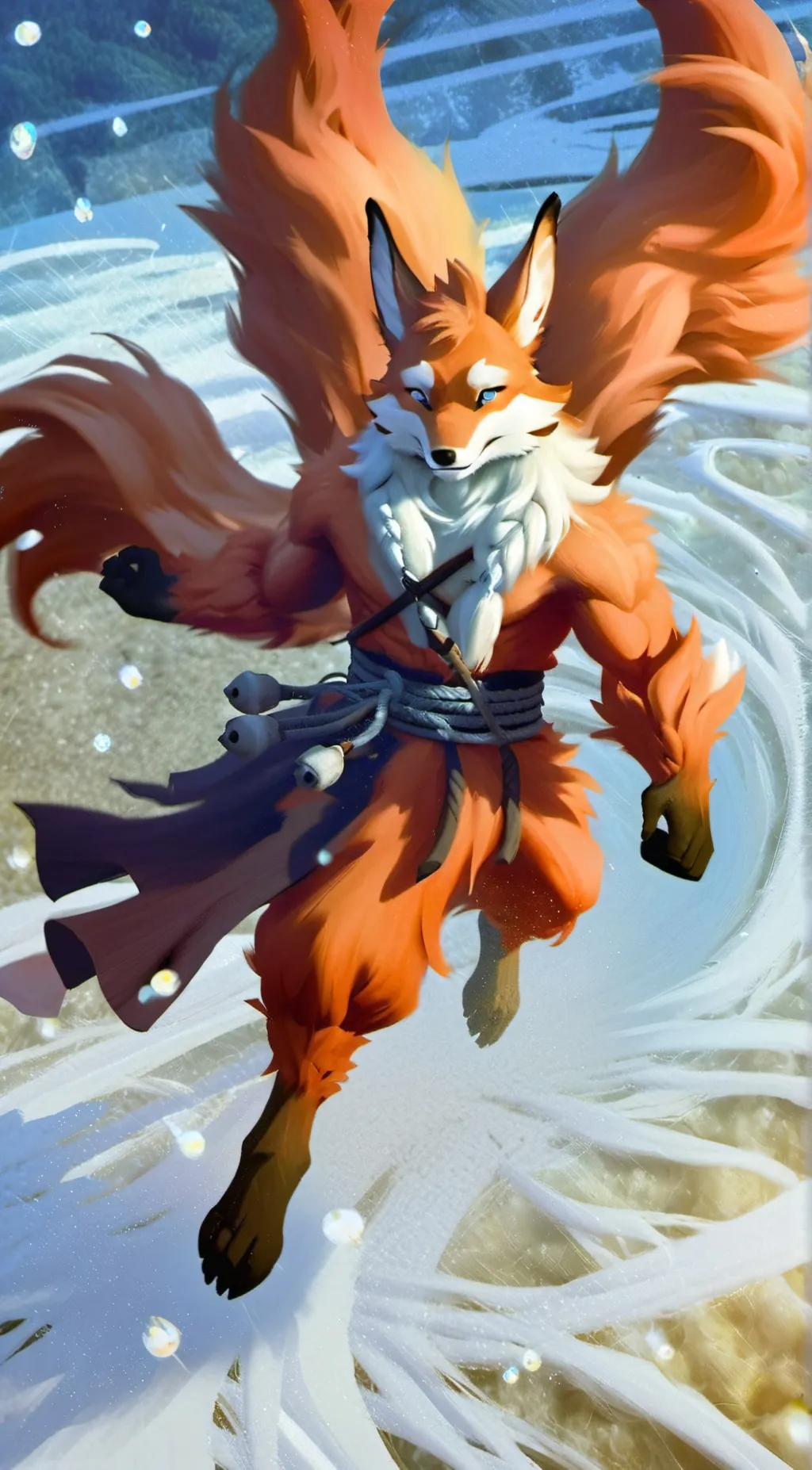 ai character: The Great Kitsune background