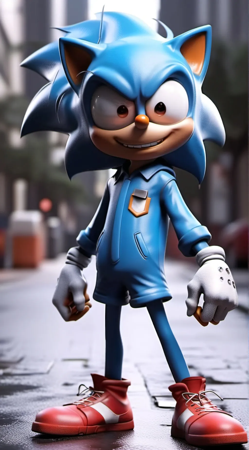ai character: Goofy sonic background
