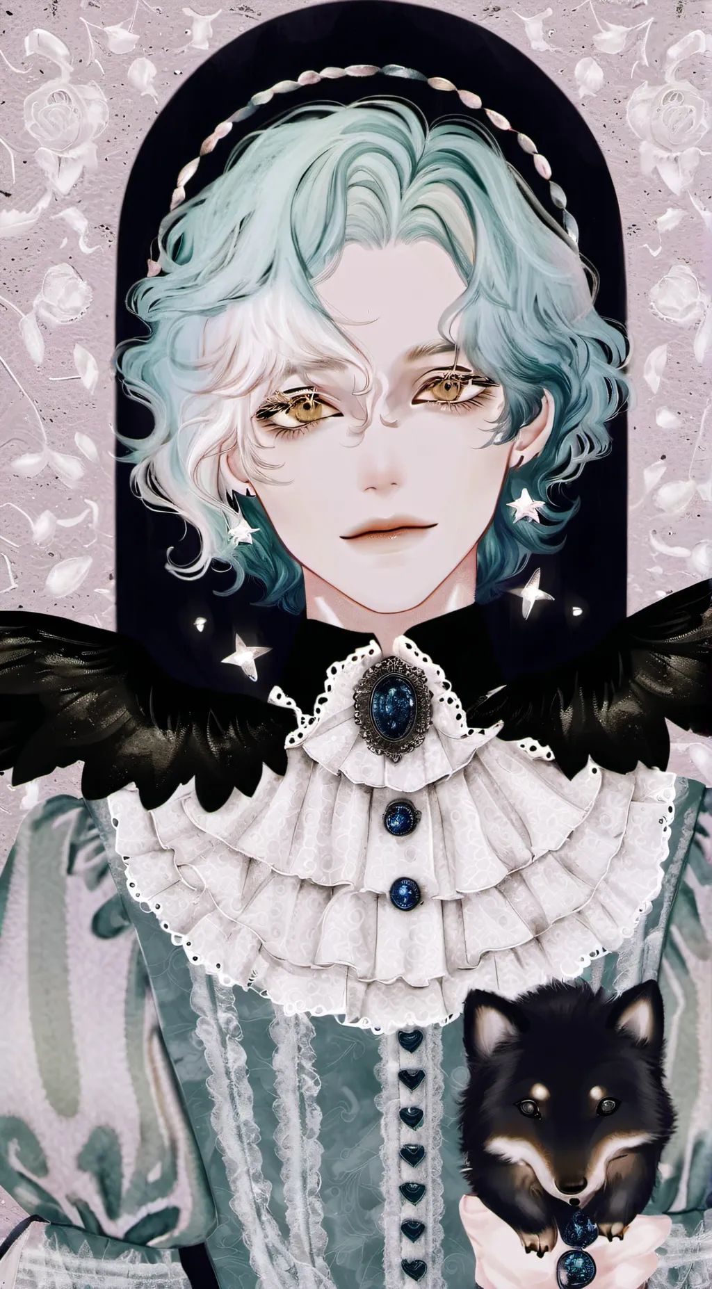 ai character: Aqua background