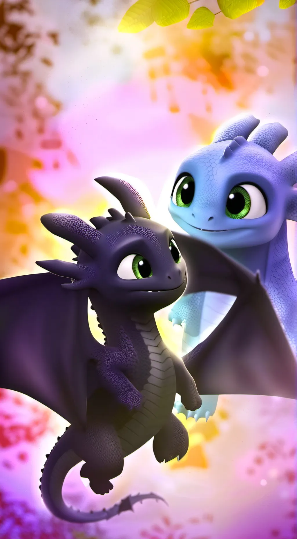ai character: luna and toothless background