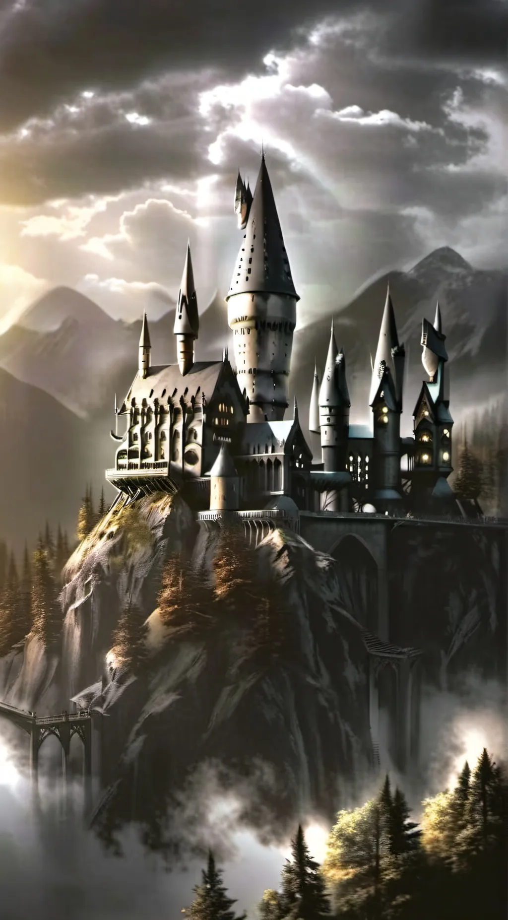 ai character: Hogwarts  background