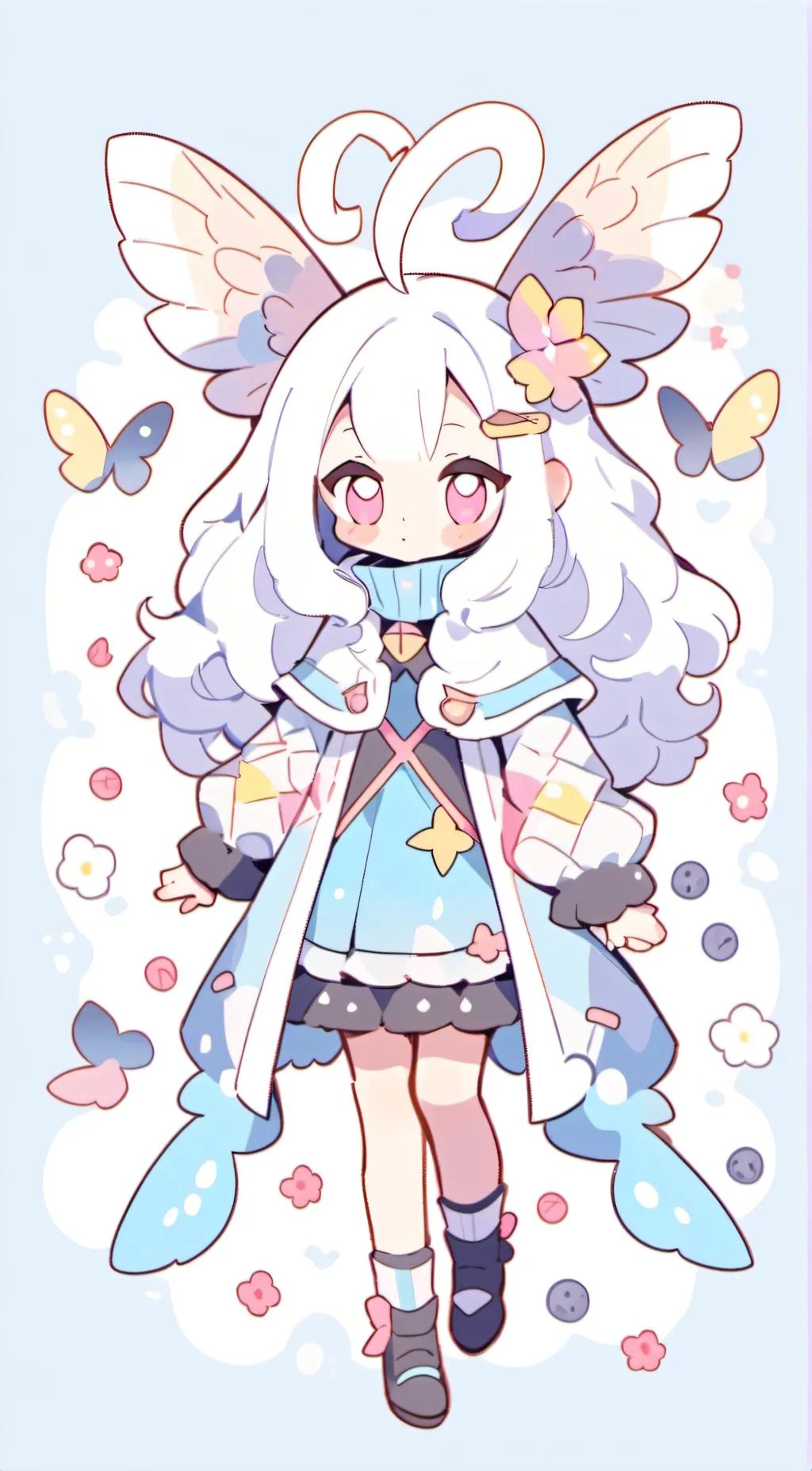 ai character: a moth girl!☆♡ background