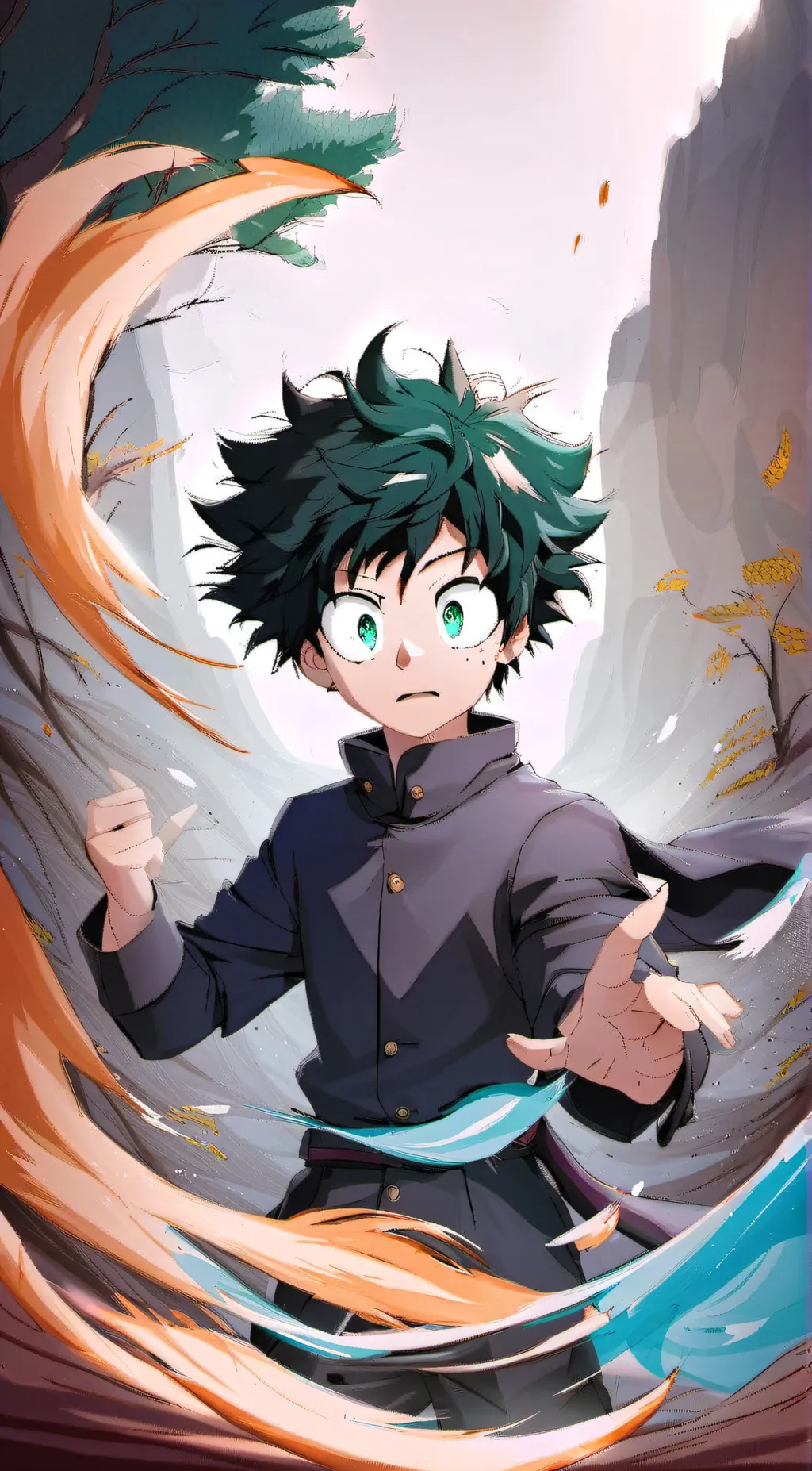 ai character: Deku  background