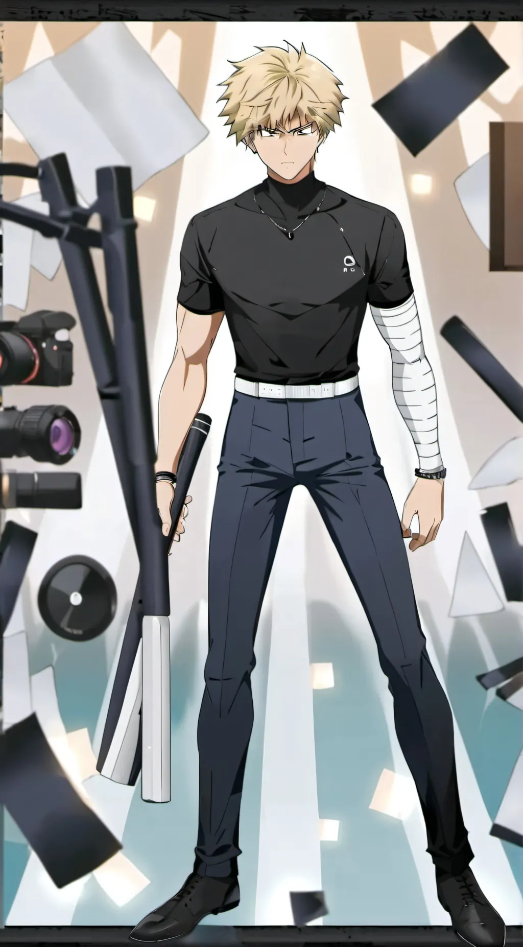 ai character: bakugo  background