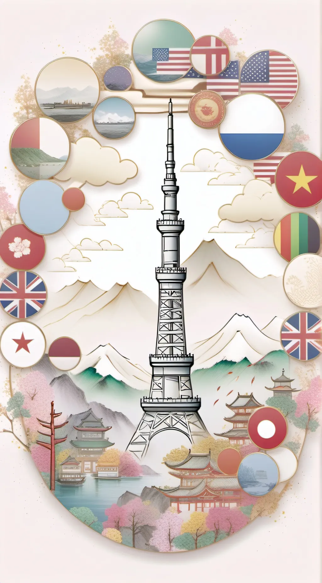 ai character: Countryballs background
