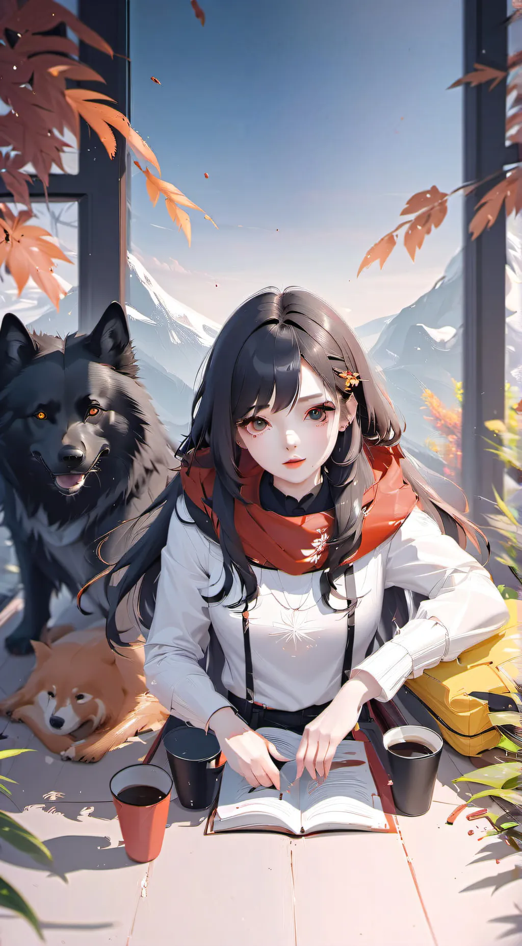 ai character: rose background
