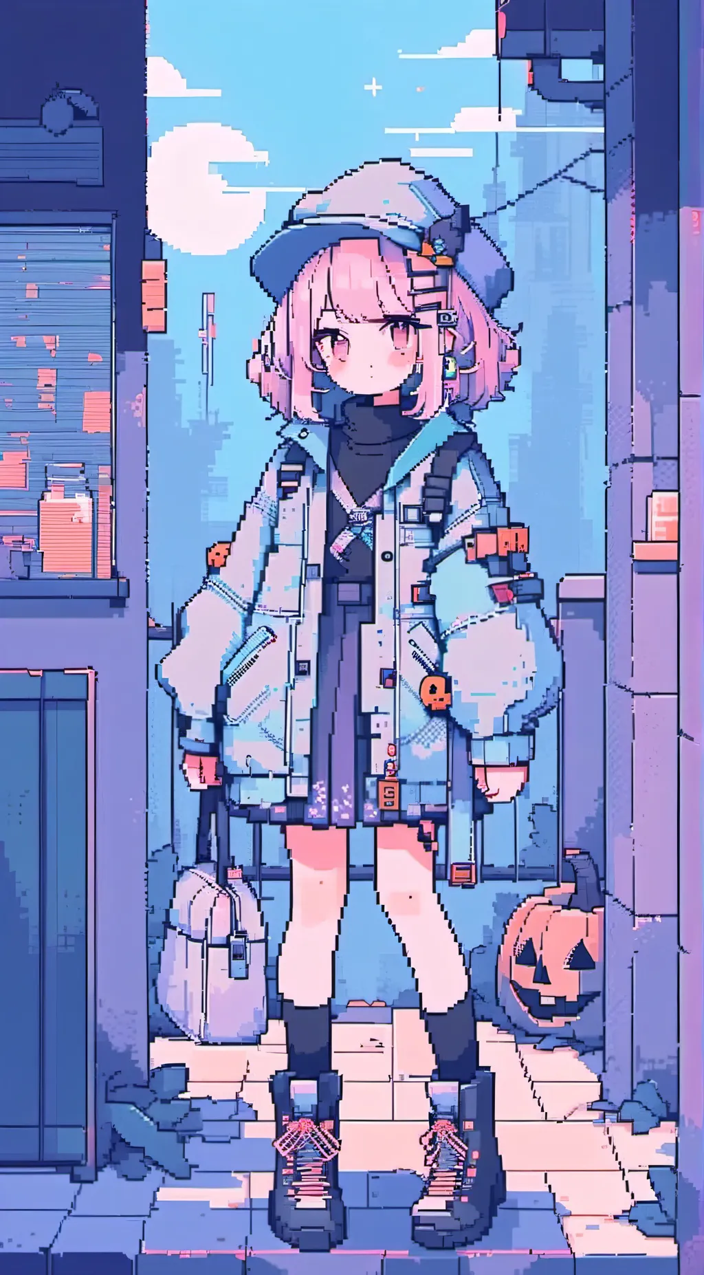 ai character: HalloweenAdventure background
