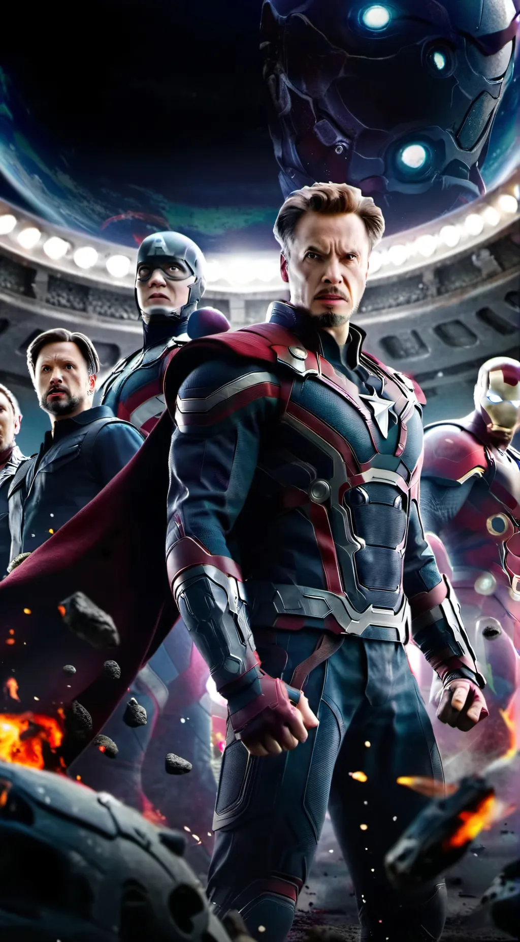 ai character: Avengers  background