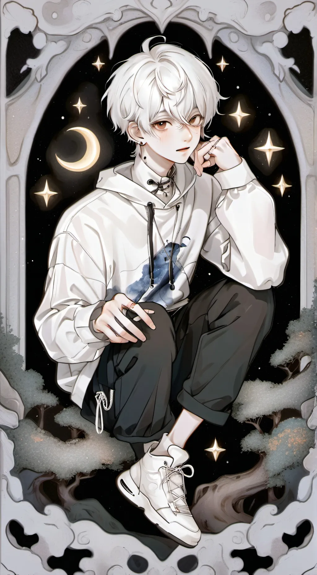ai character: Light background