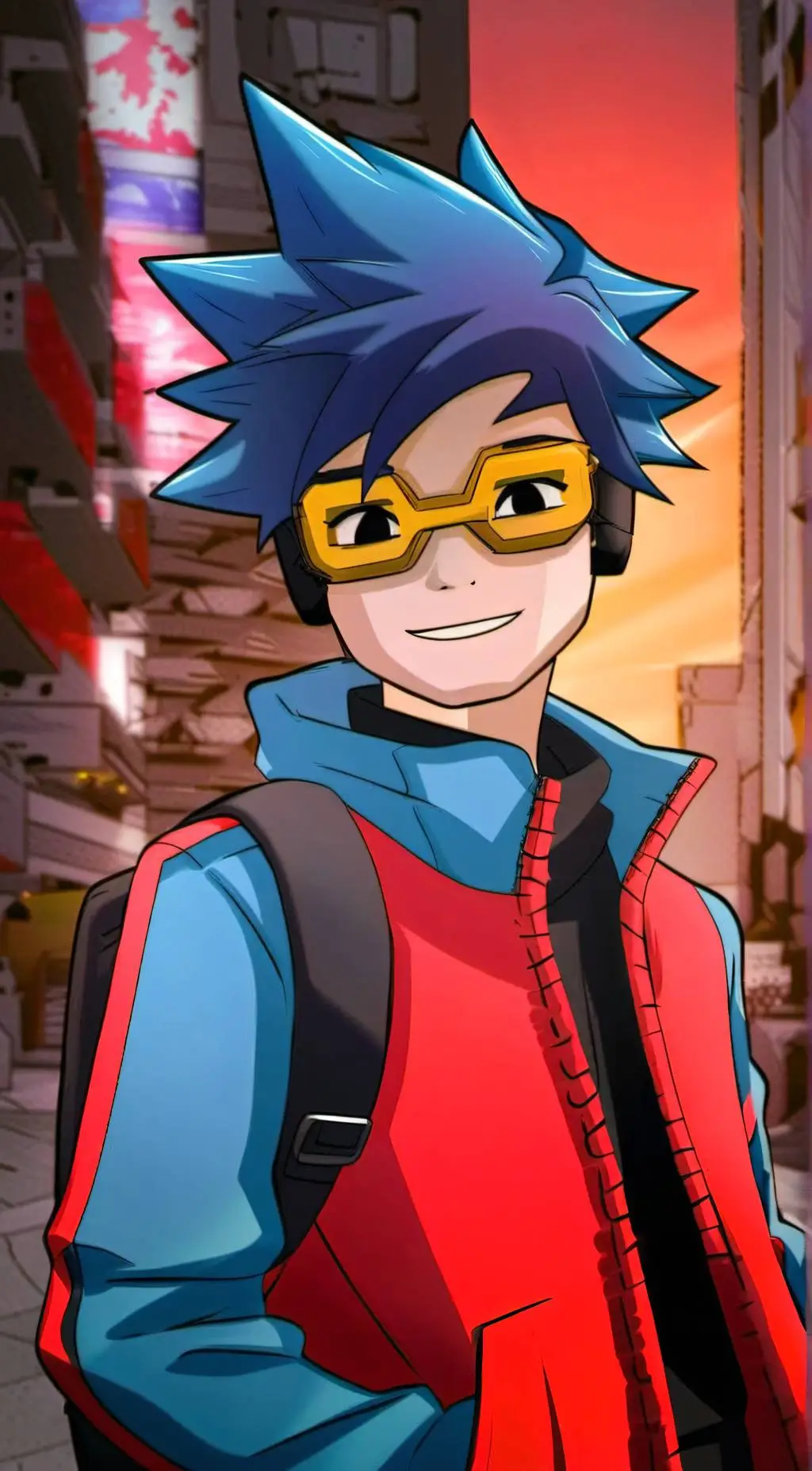 ai character: Jet from Akedo background