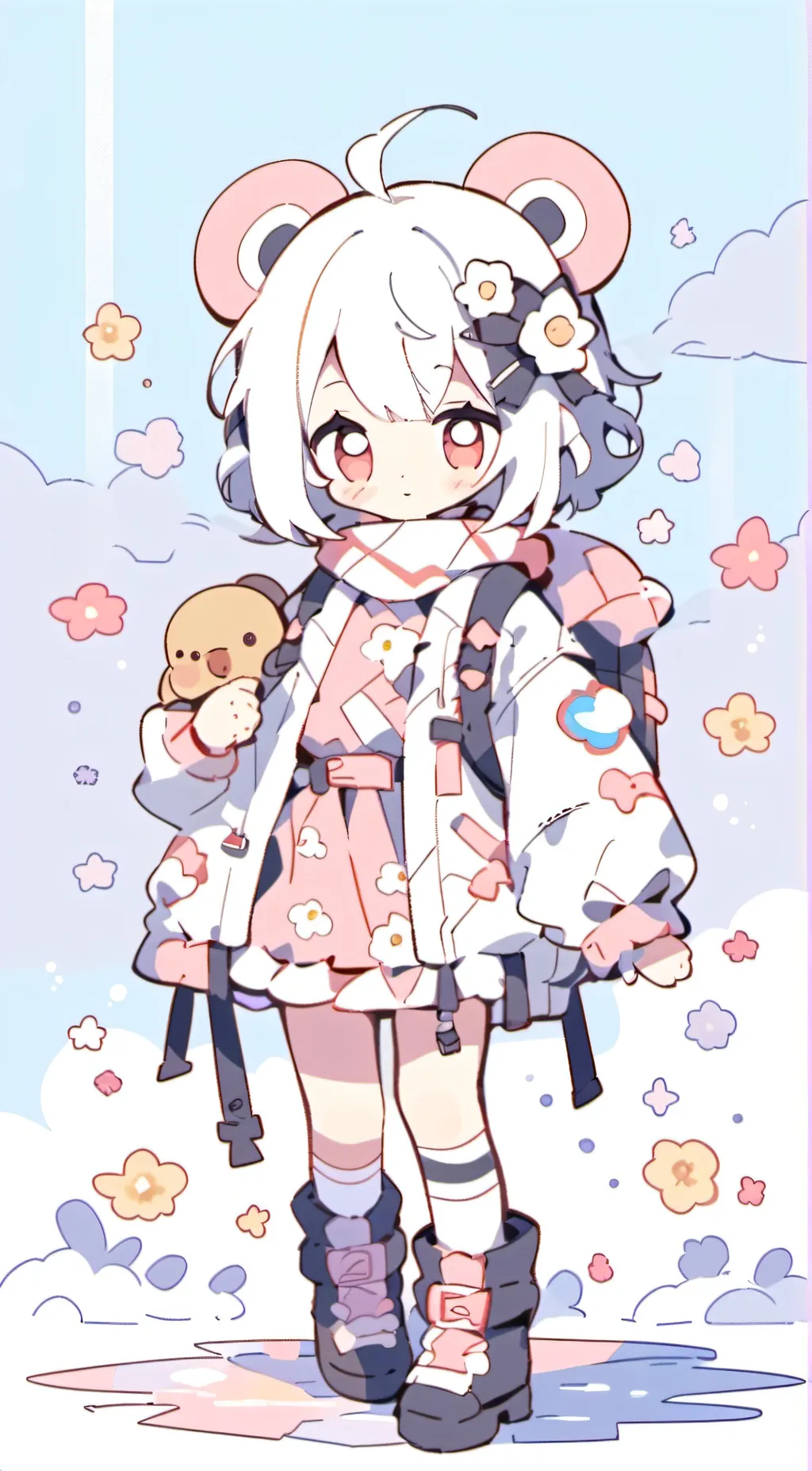 ai character: chibi background