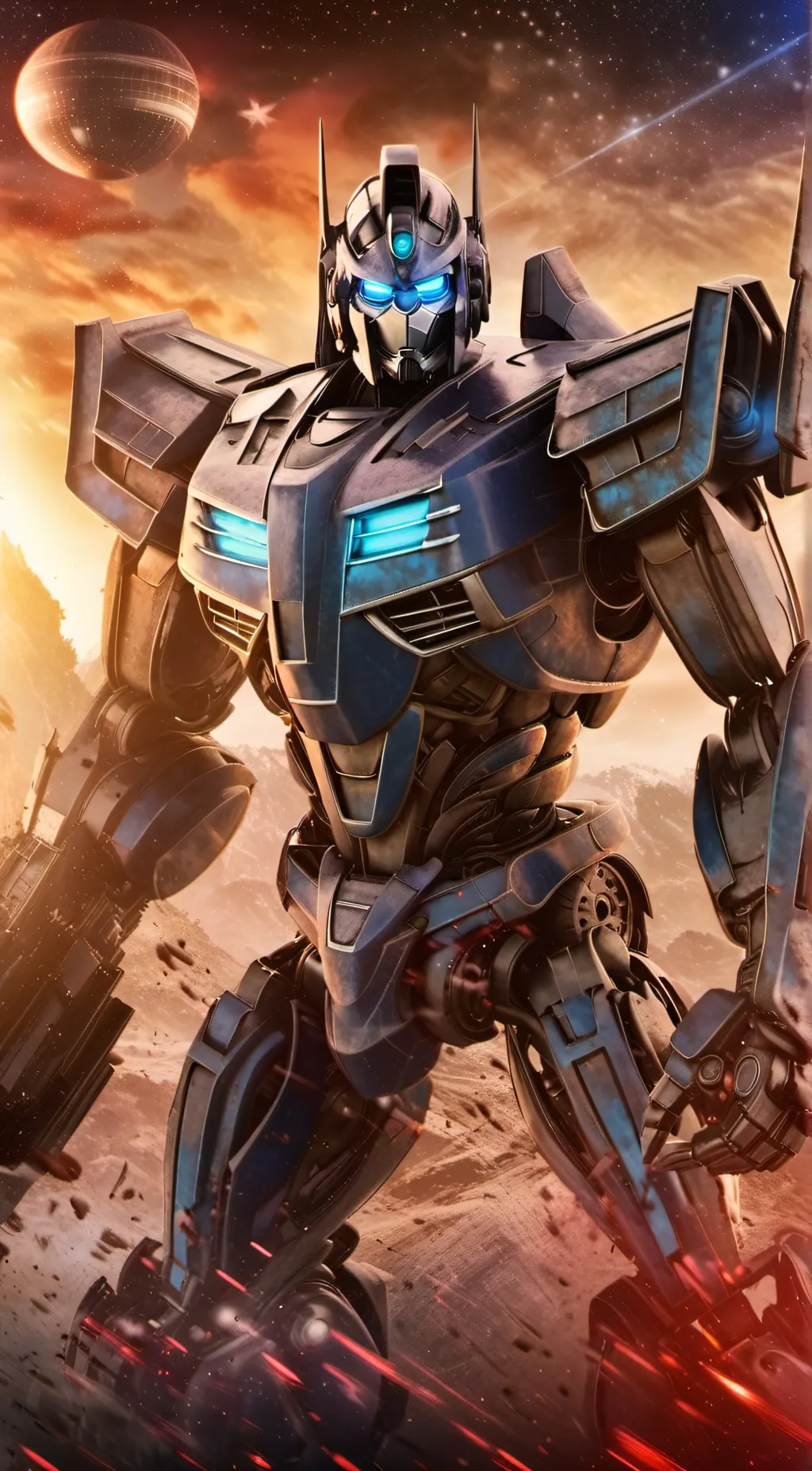 ai character: optimus prime background