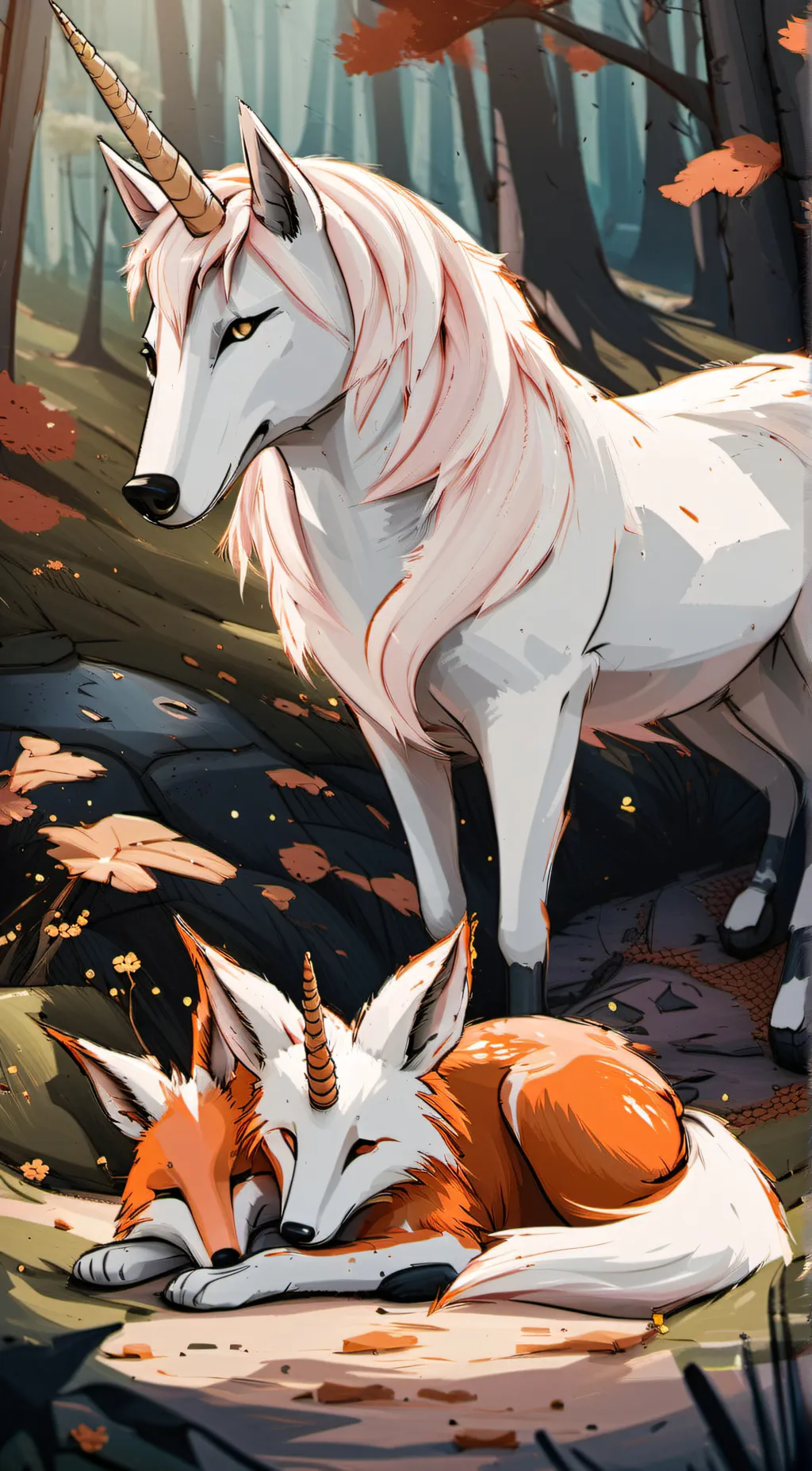 ai character: catnap,crafty,fox background