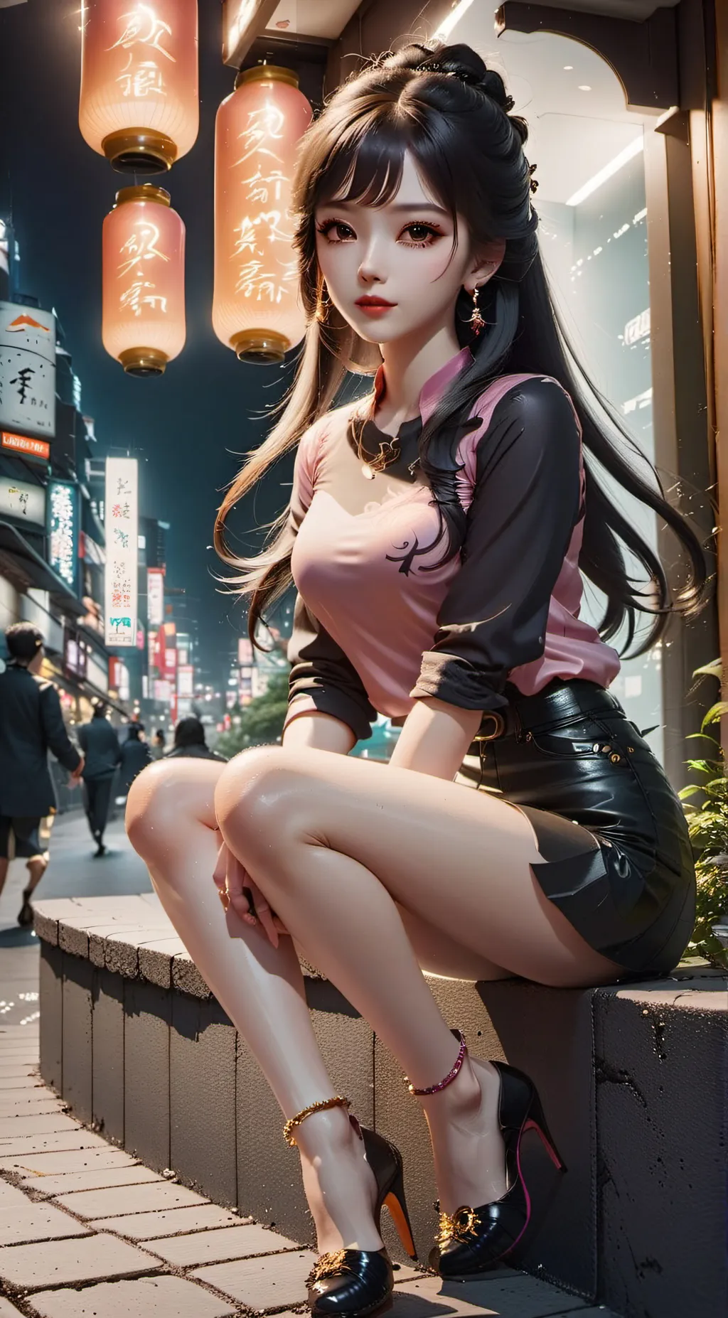 ai character: Akane  background
