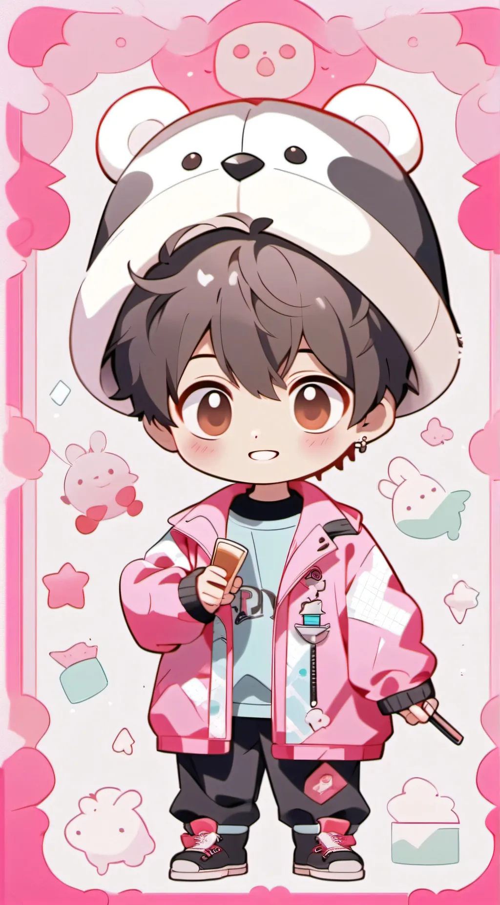 ai character: doyoung teume background