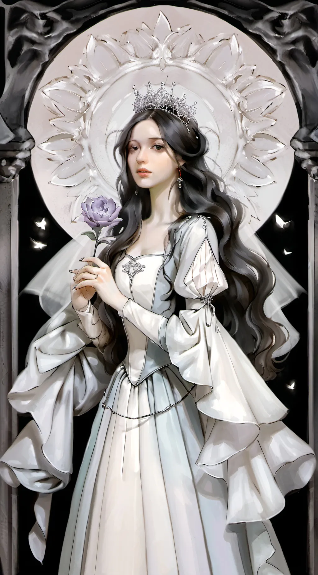ai character: Lilac background