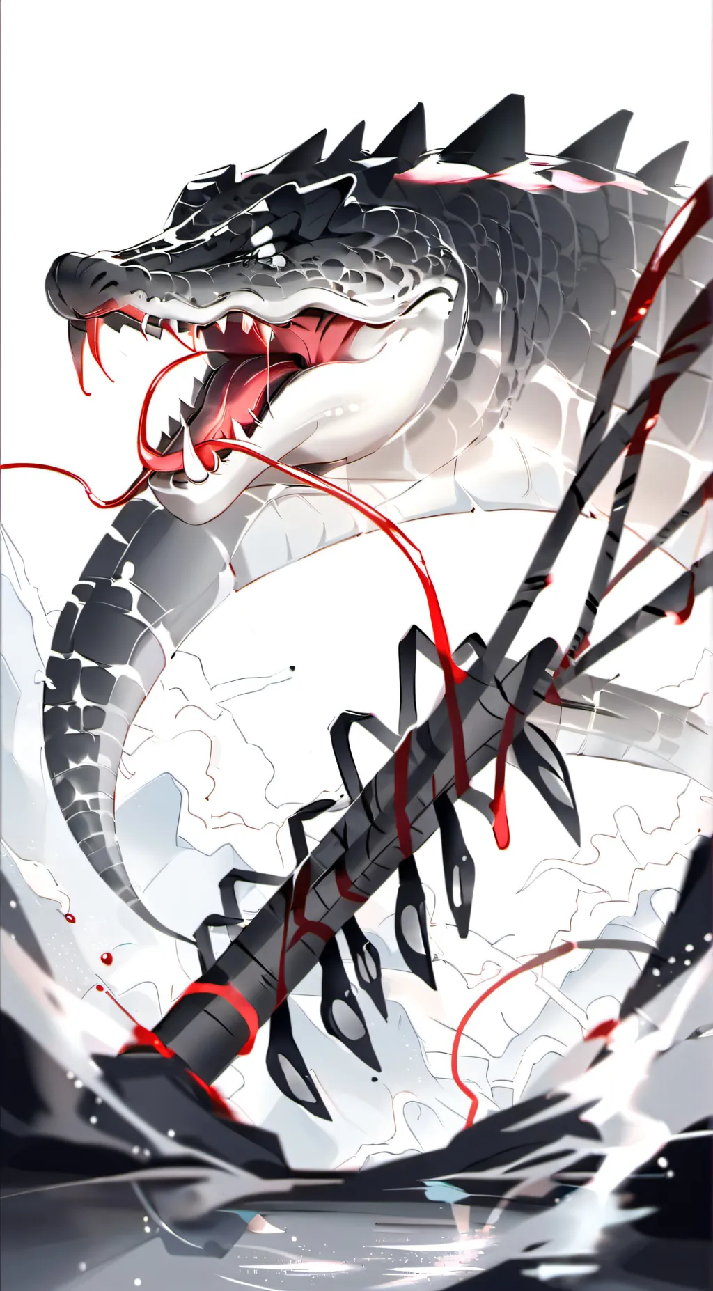 ai character: Skron serpent  background