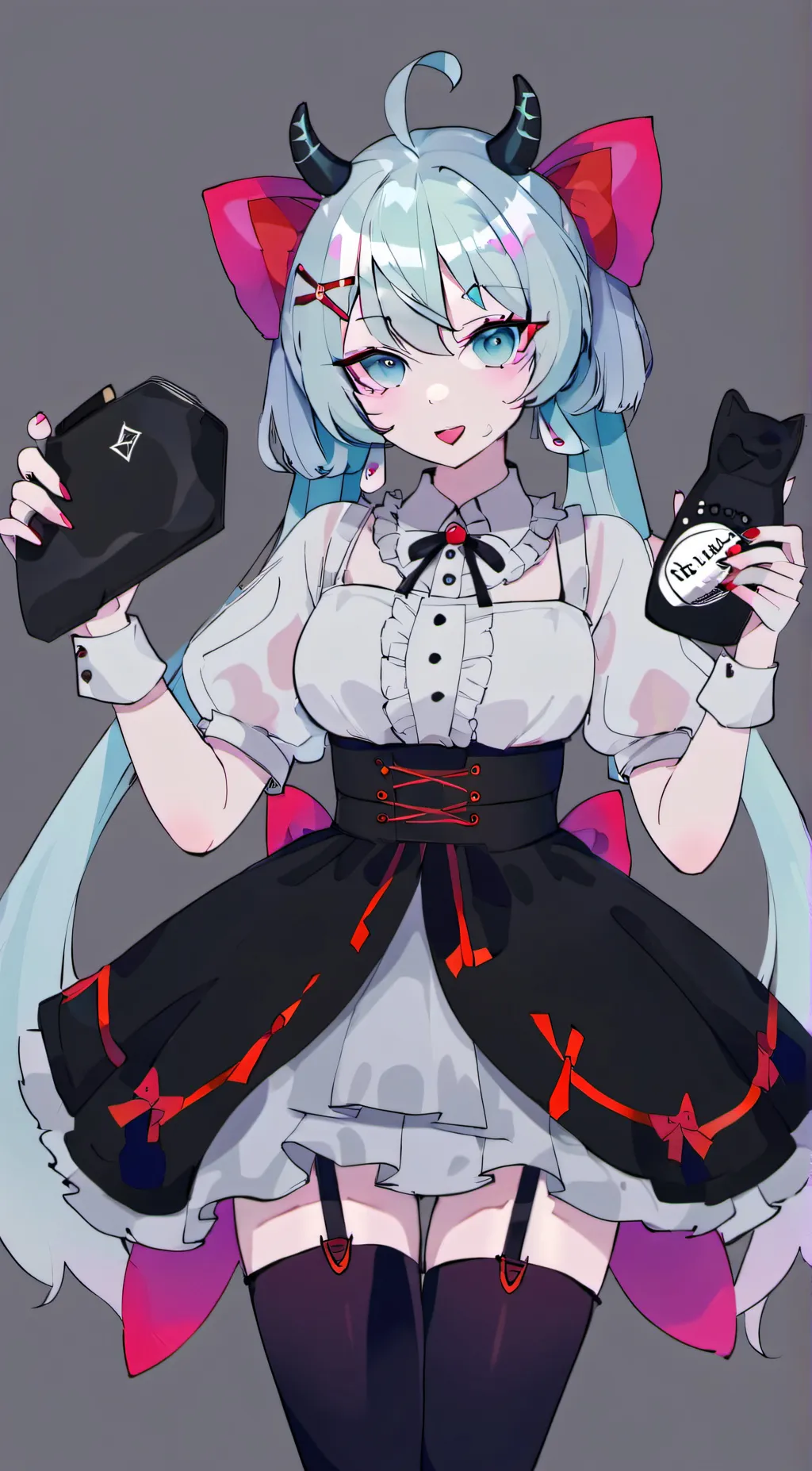 ai character: Miku <3 (demon) background