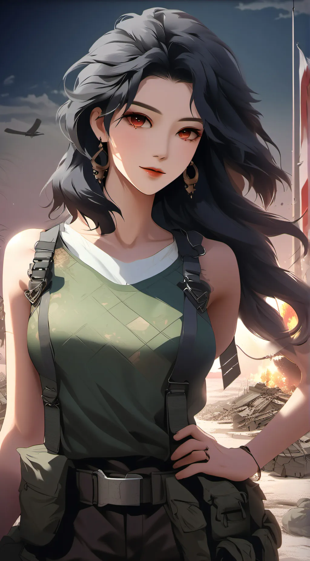 ai character: pow Sasha  background